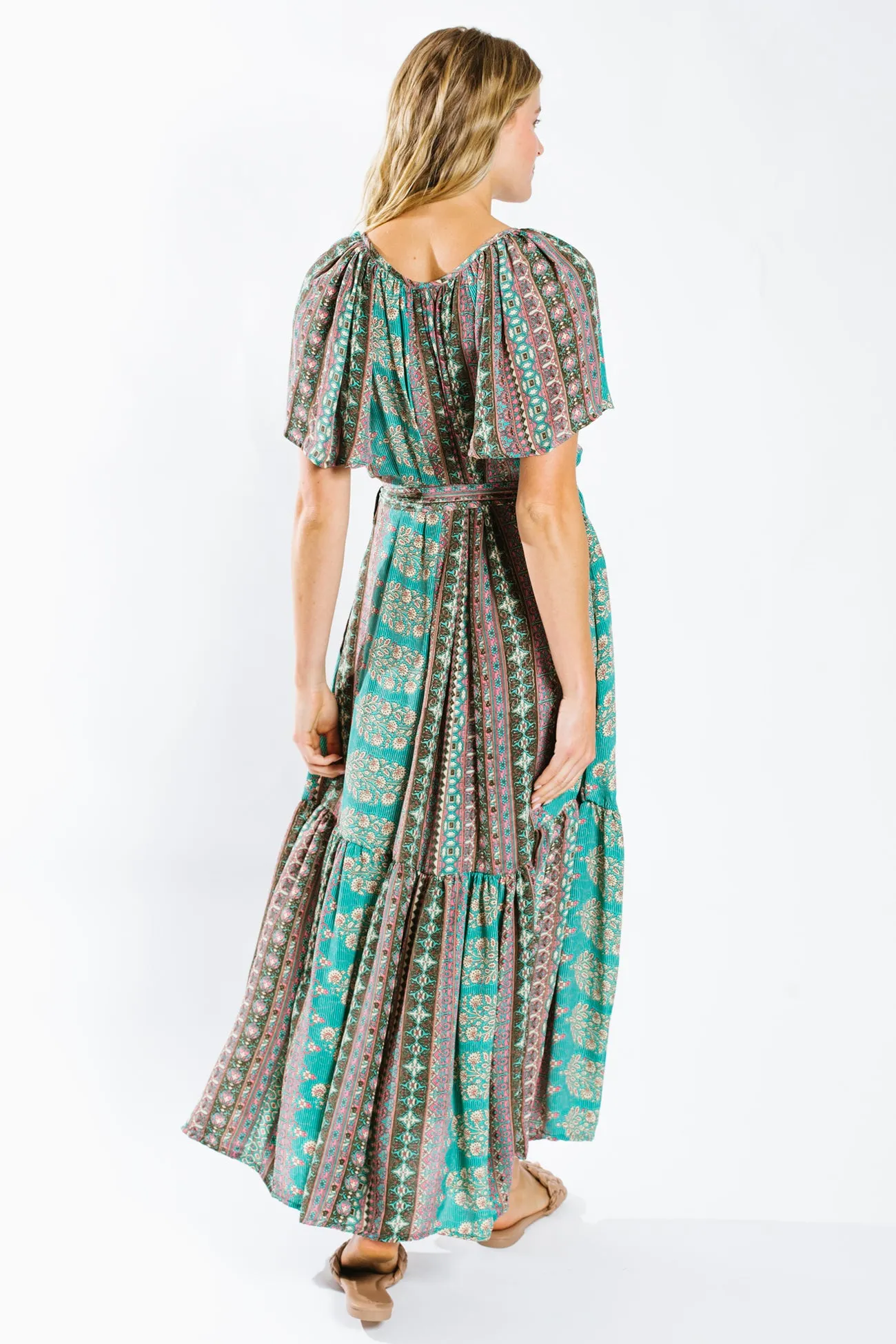 Nuha Belted Maxi Dress