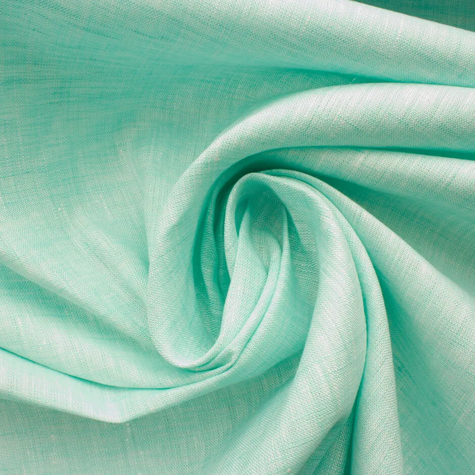 Pale Mint & White Two-Tone Handkerchief Linen