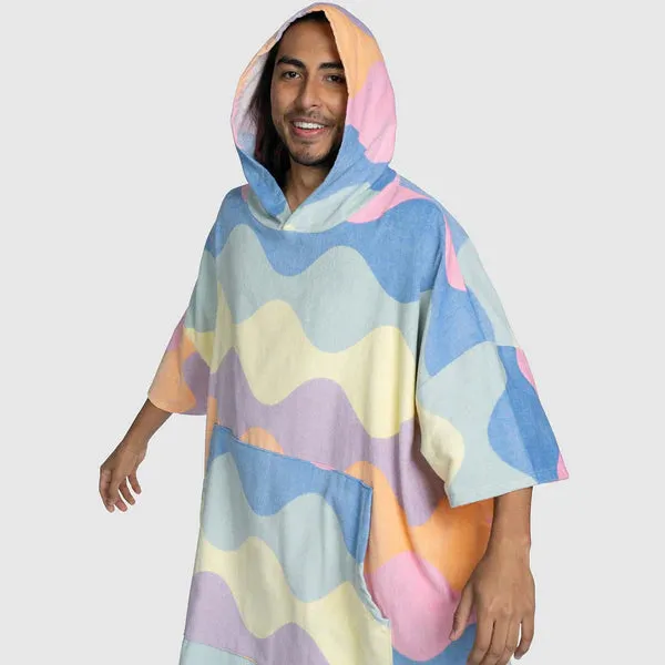 Pastel Wave Poncho Towel Oodie ™