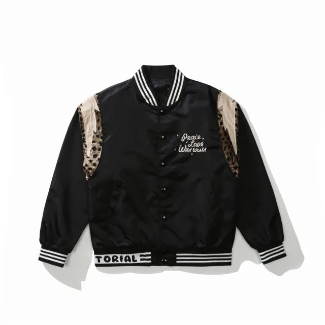 Peace Love Wild World Printed Polyester Jacket