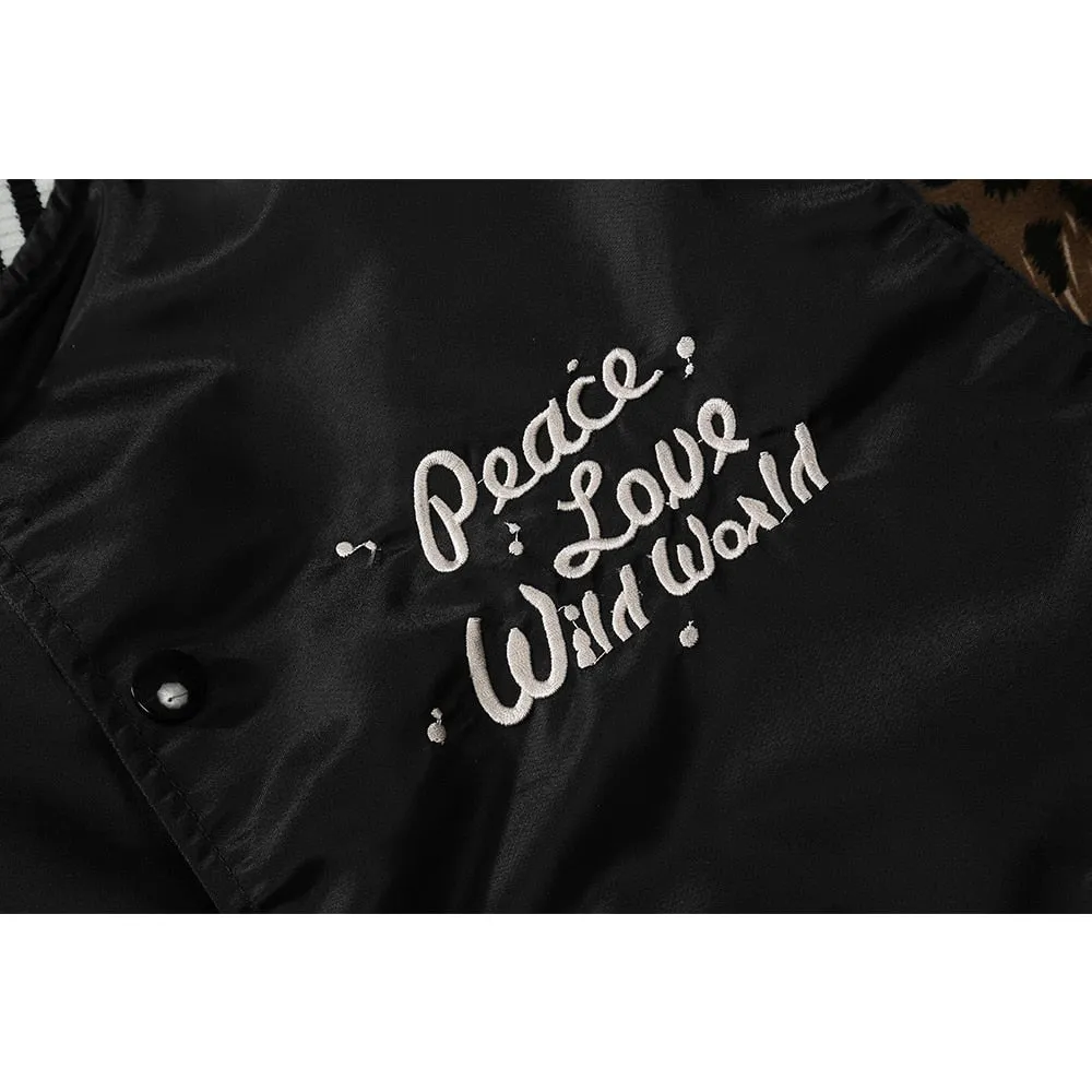 Peace Love Wild World Printed Polyester Jacket