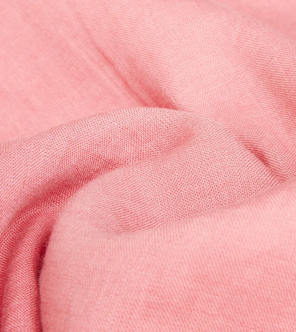 Pink Linen Spread Collar Shirt