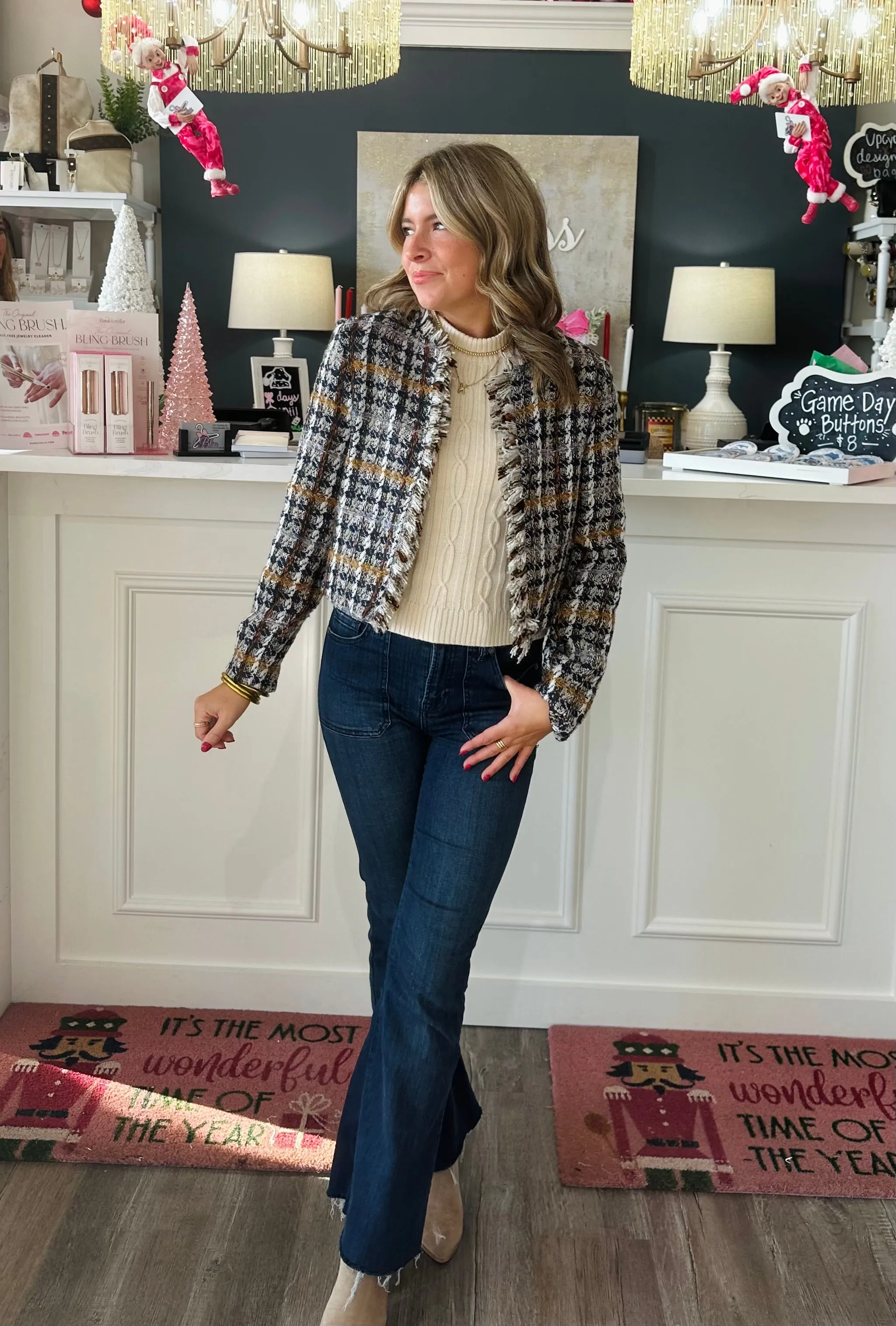 Plaid Tweed Jacket