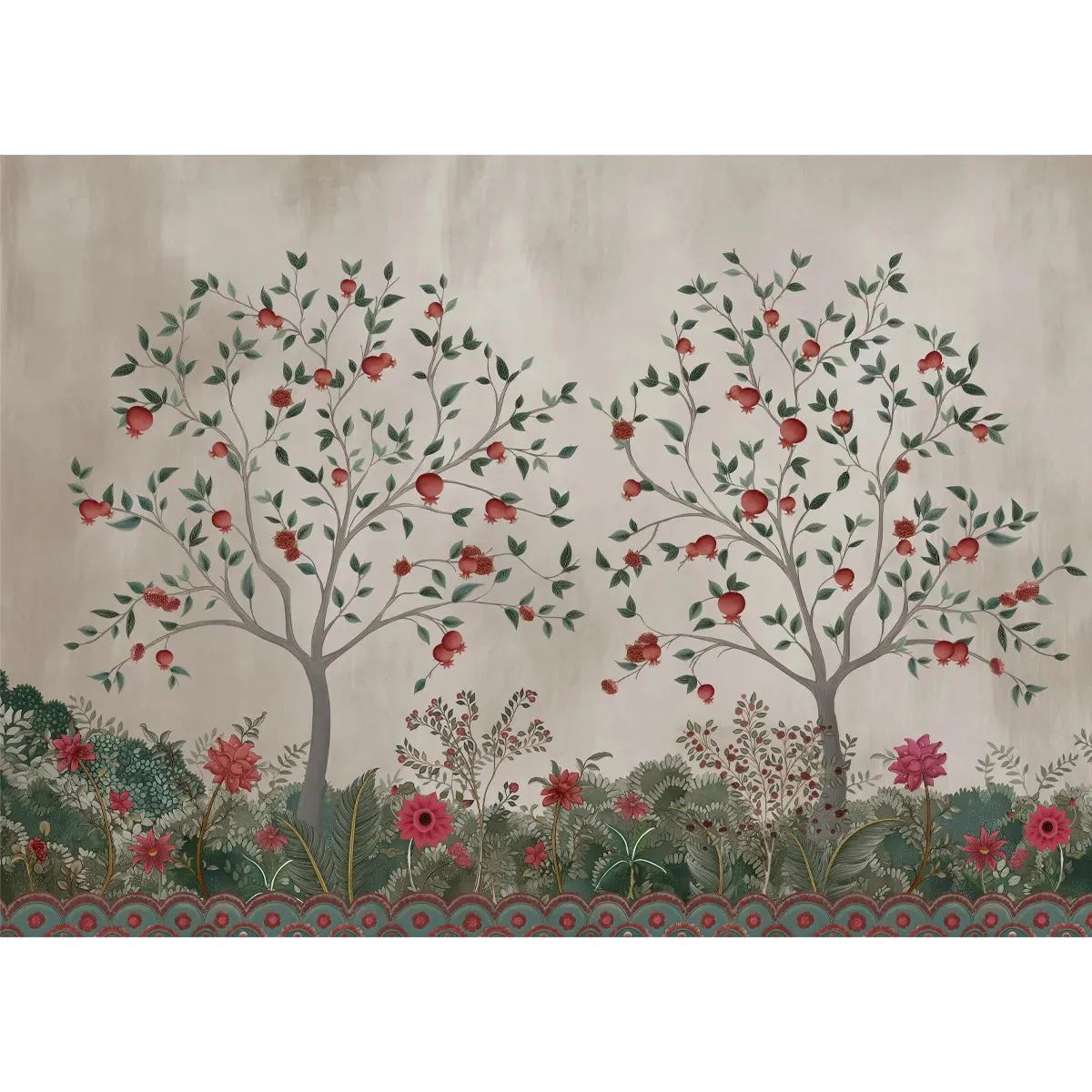 Rang Baag Indian Wallpaper for Homes | Pomegranate