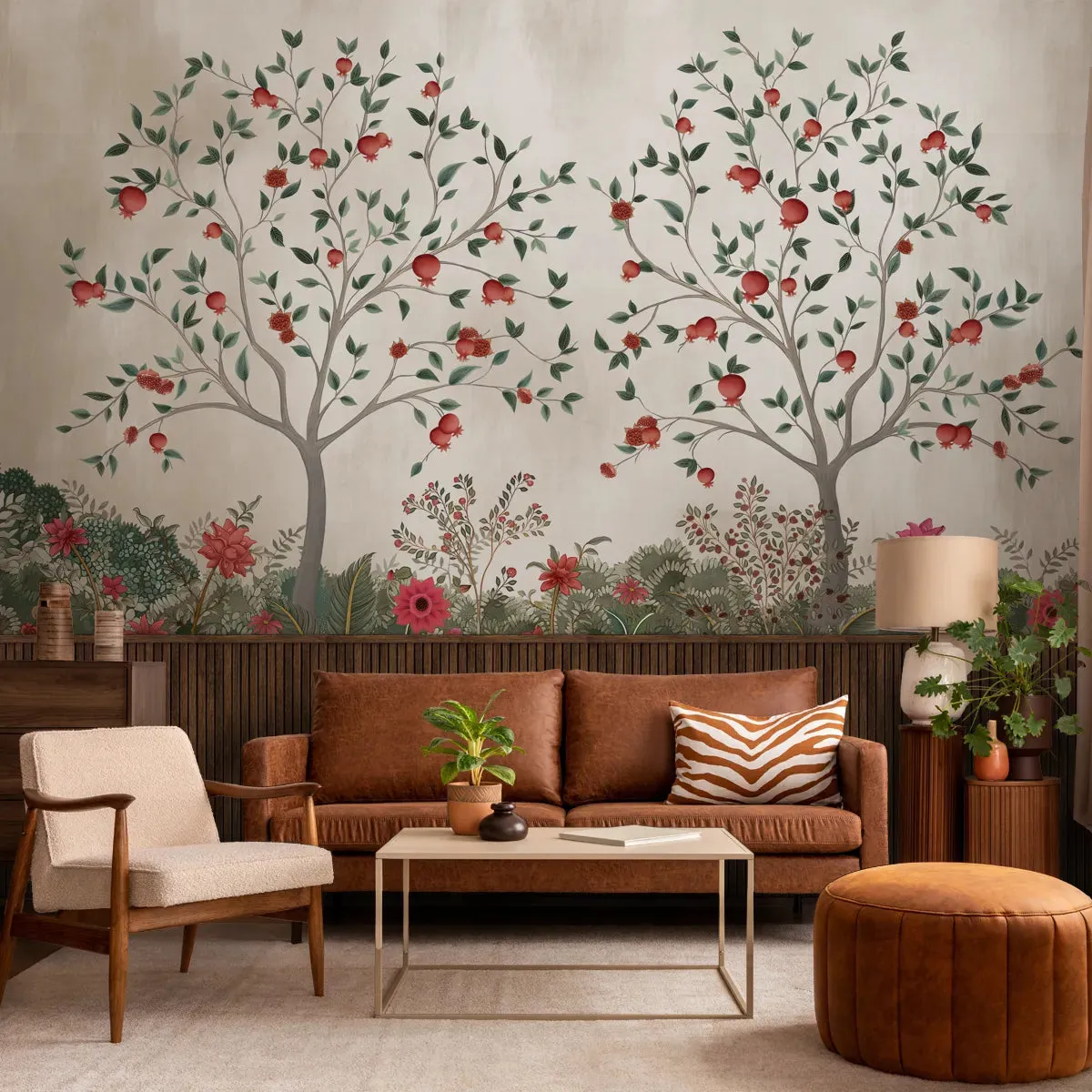 Rang Baag Indian Wallpaper for Homes | Pomegranate