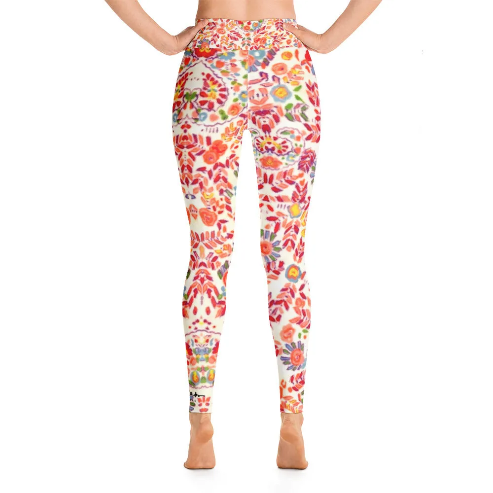 Retro Paisley Yoga Leggings