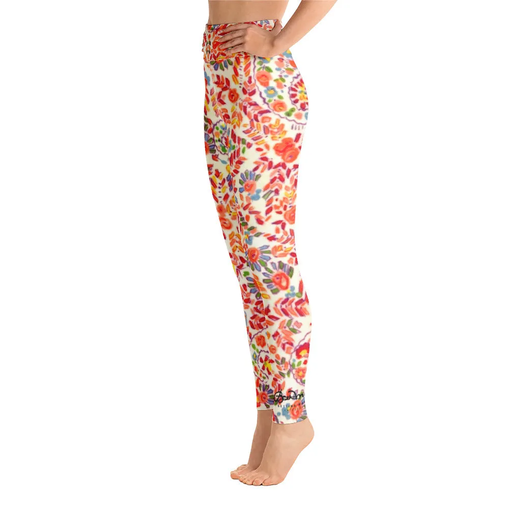 Retro Paisley Yoga Leggings