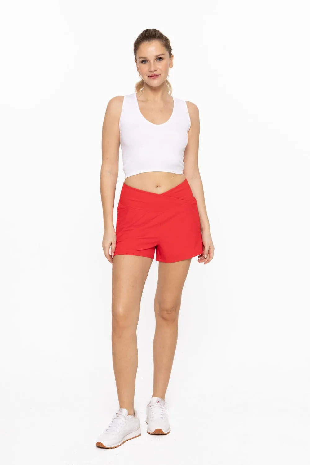 Ribbed V-Neck Crop Tank