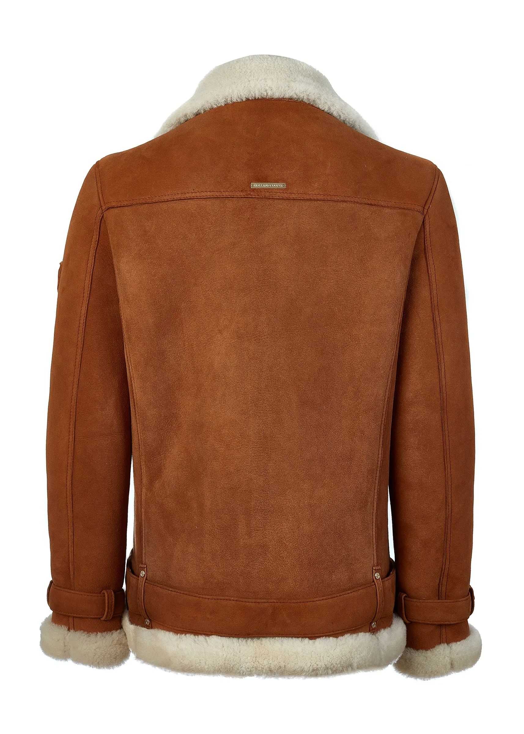 Shearling Aviator Jacket (Tan)