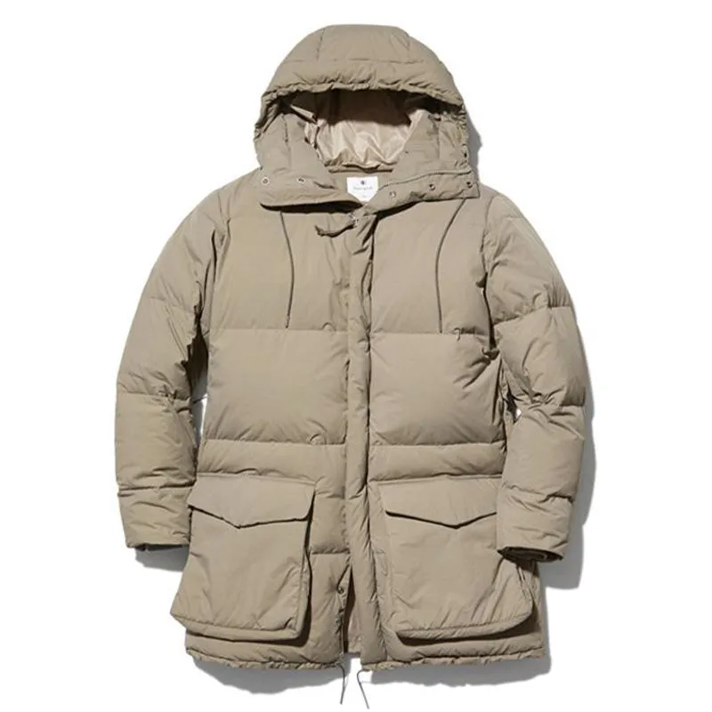 Snow Peak Recycled Nylon Ripstop Down Coat Beige