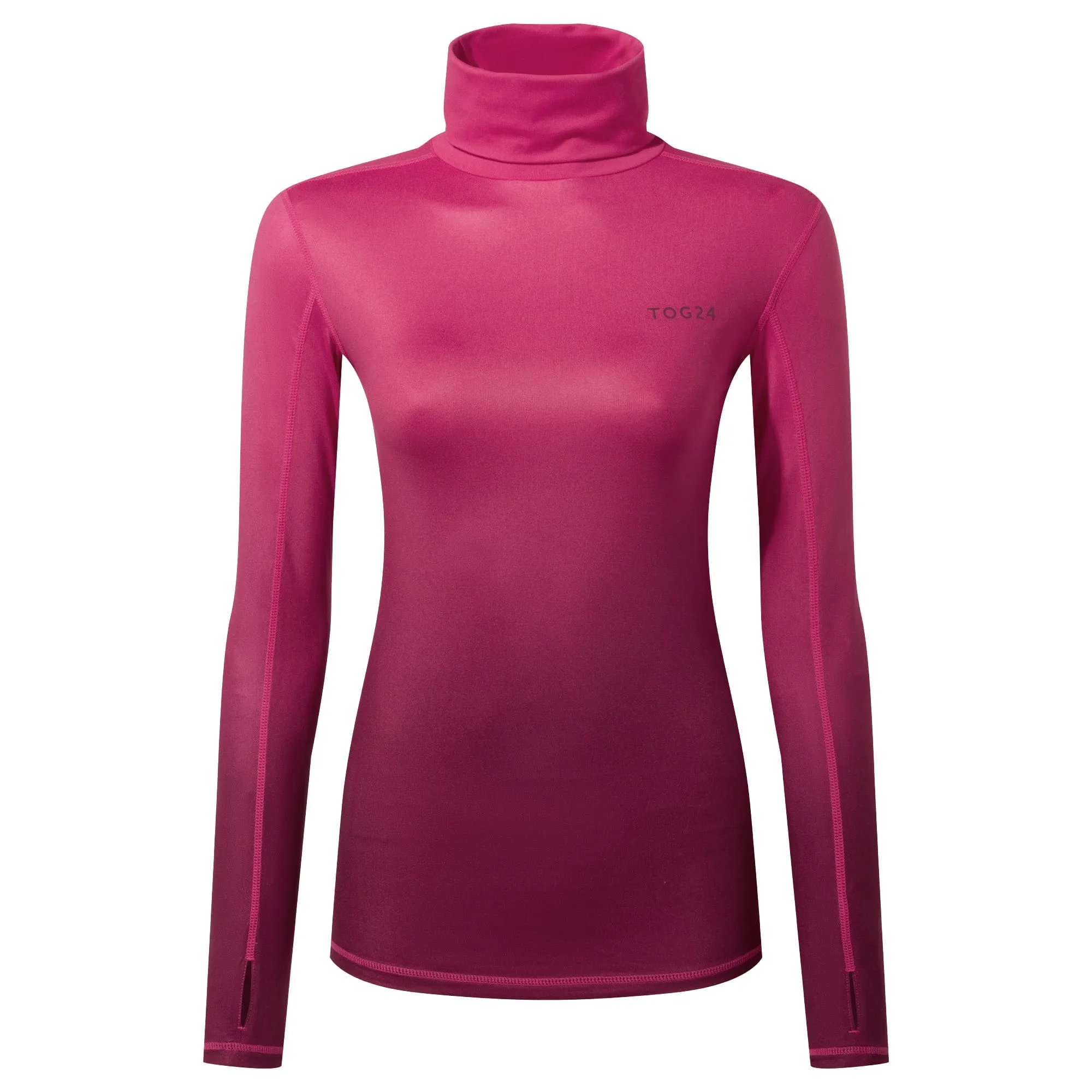 Snowdon Womens Thermal Base Layer Roll Neck - Raspberry Gradient