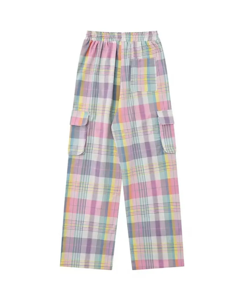 Soft Girl Plaid Cargo Pants