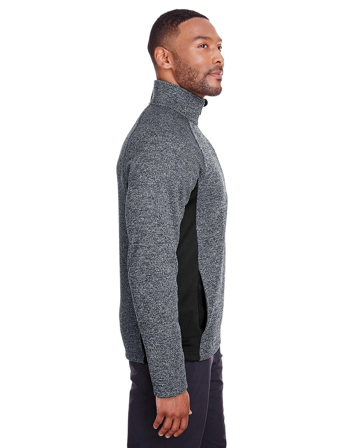 Spyder Constant Half-Zip Sweaters, Black Hthr/ Blk