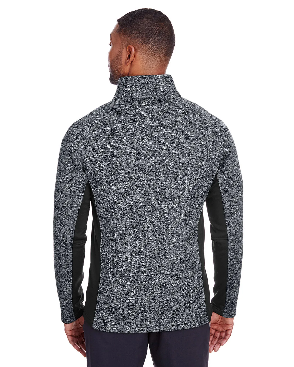 Spyder Constant Half-Zip Sweaters, Black Hthr/ Blk