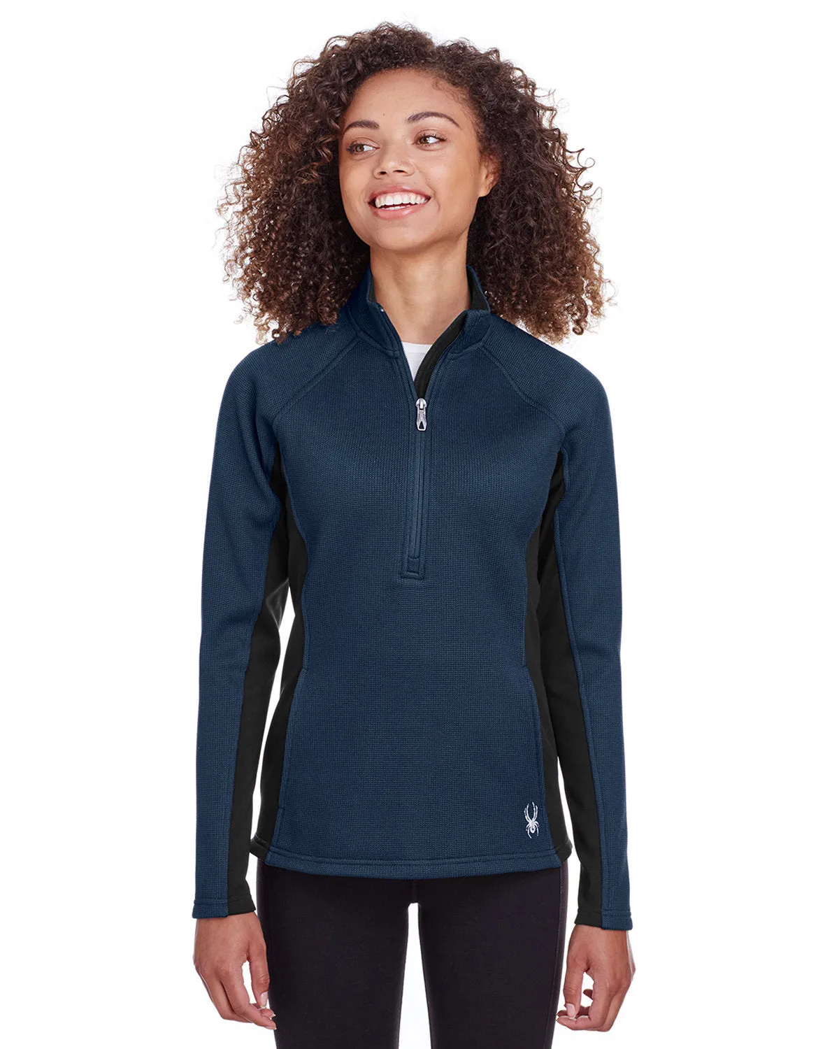 Spyder Ladies Constant Half-Zip Sweaters, Frontier/ Black