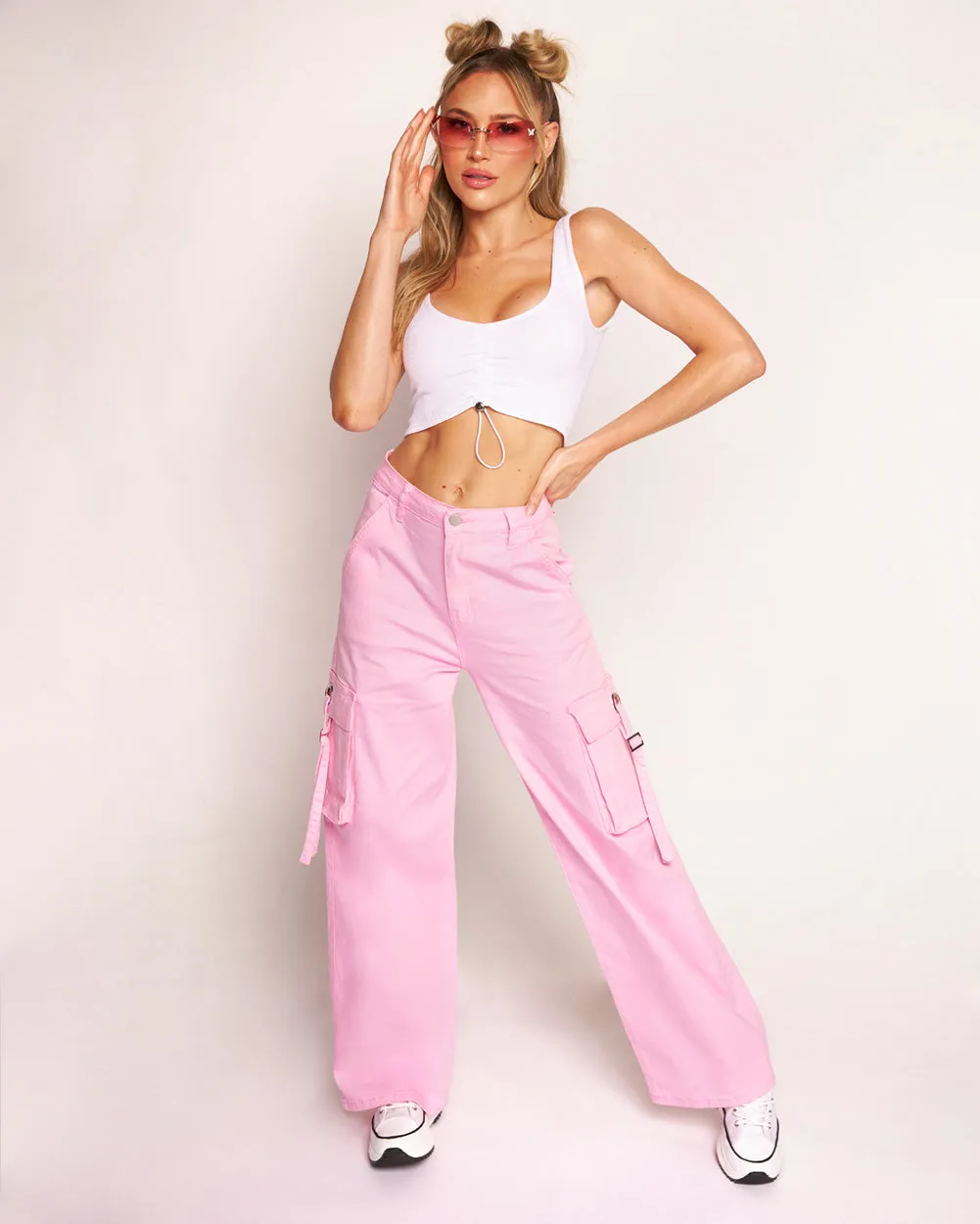 Strawberry Milk Wide Leg Pants