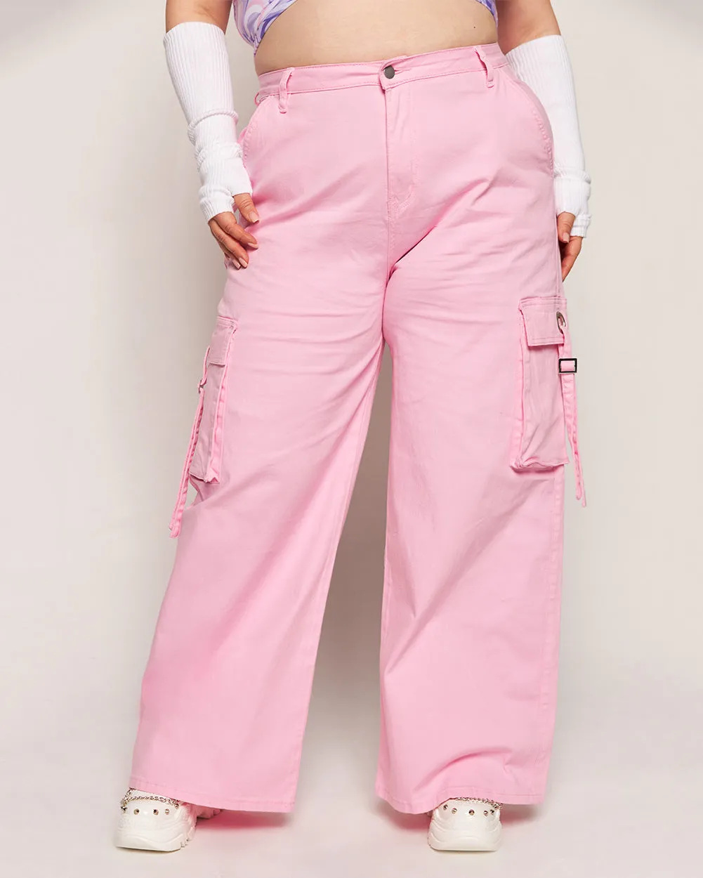 Strawberry Milk Wide Leg Pants