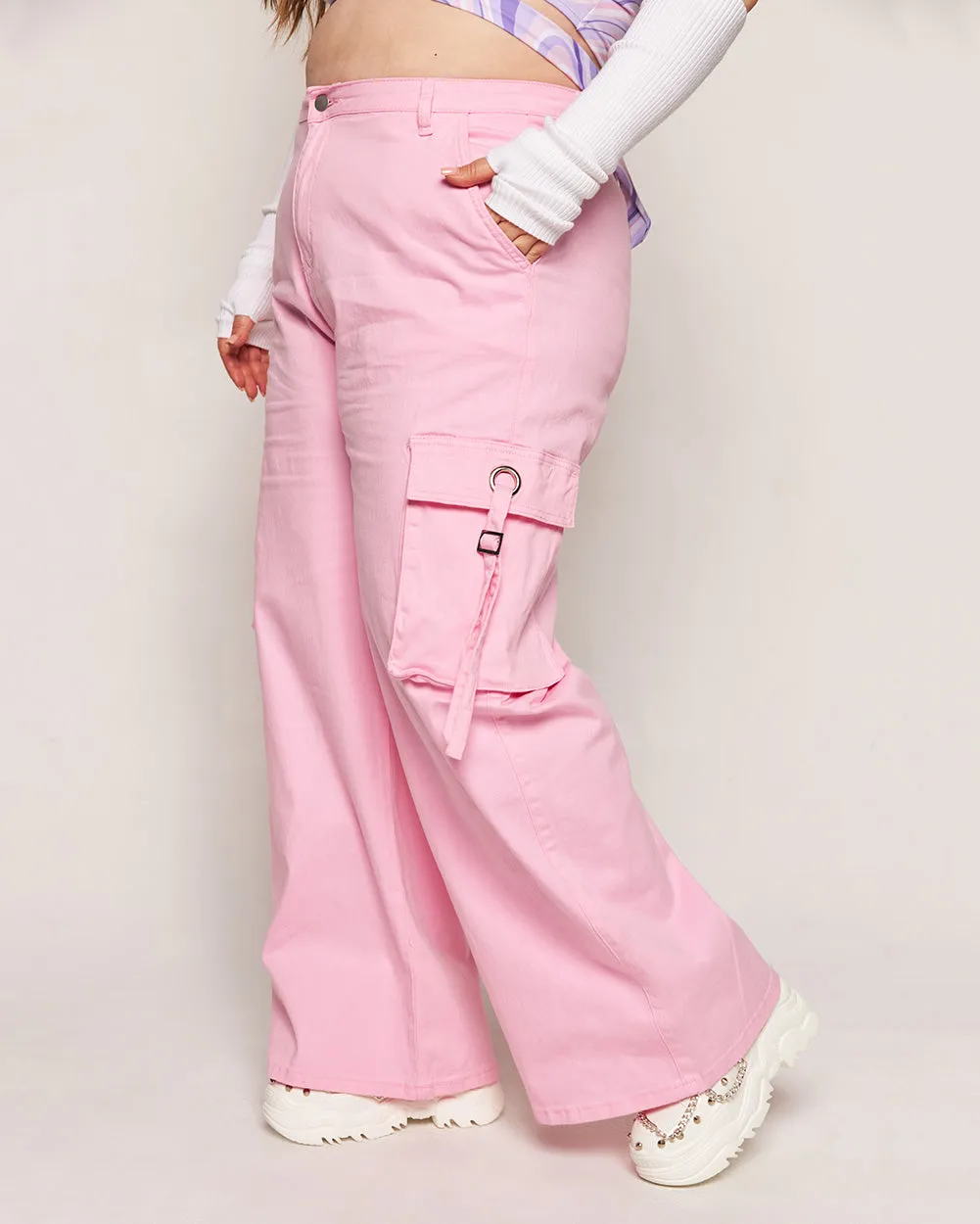 Strawberry Milk Wide Leg Pants