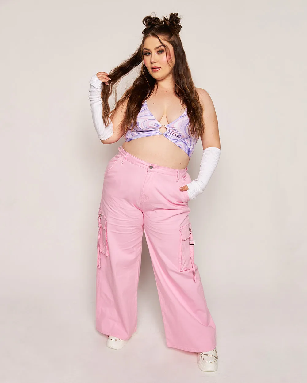 Strawberry Milk Wide Leg Pants