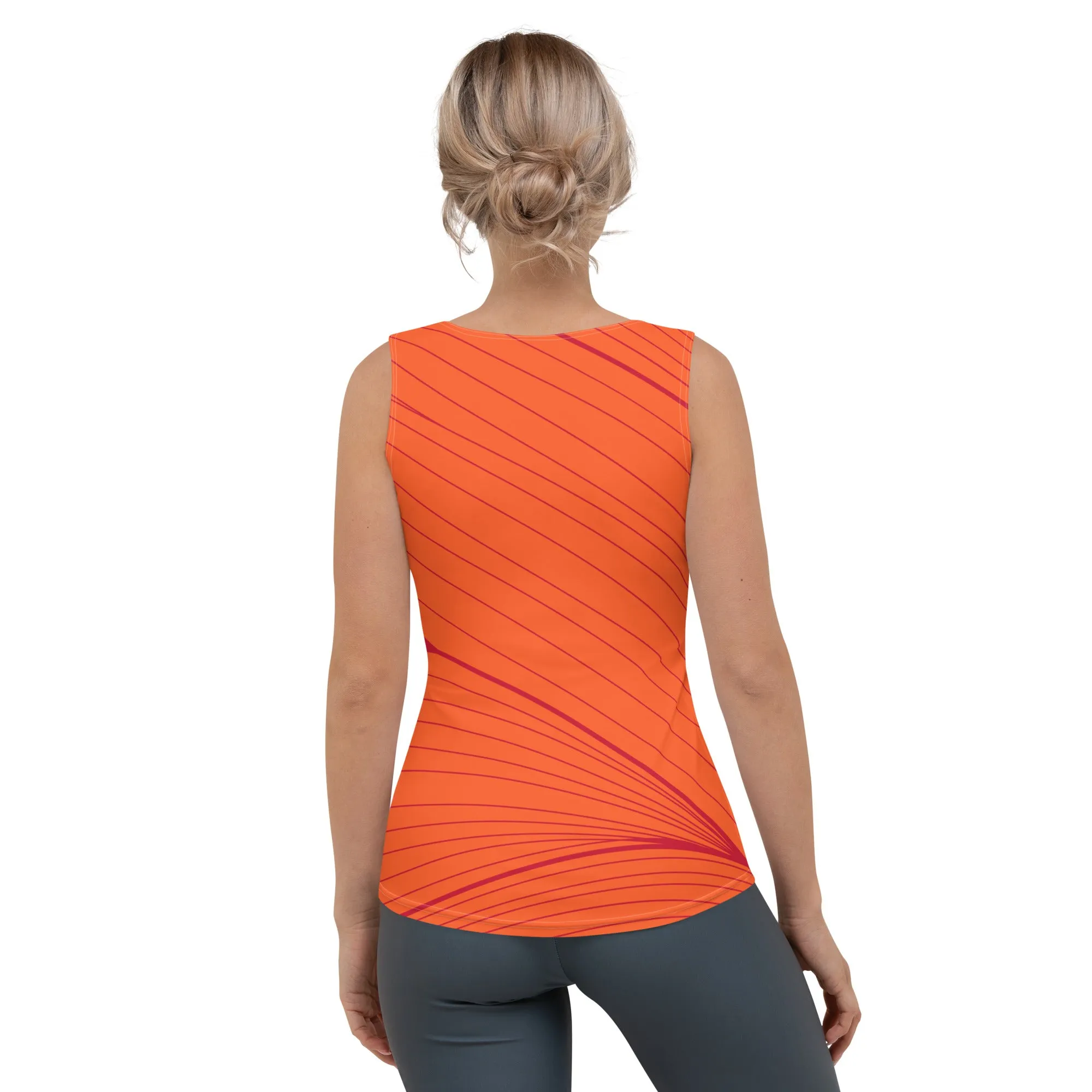 Sublimation Cut & Sew Tank Top Orange Abstracts