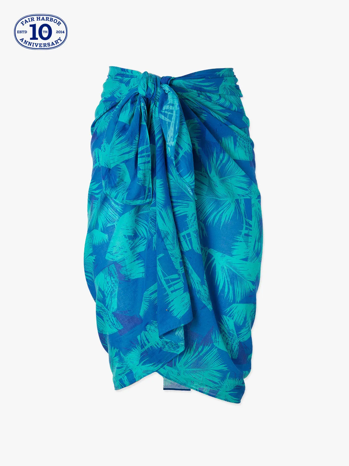 The Amagansett Sarong | Cobalt Jagged Palms