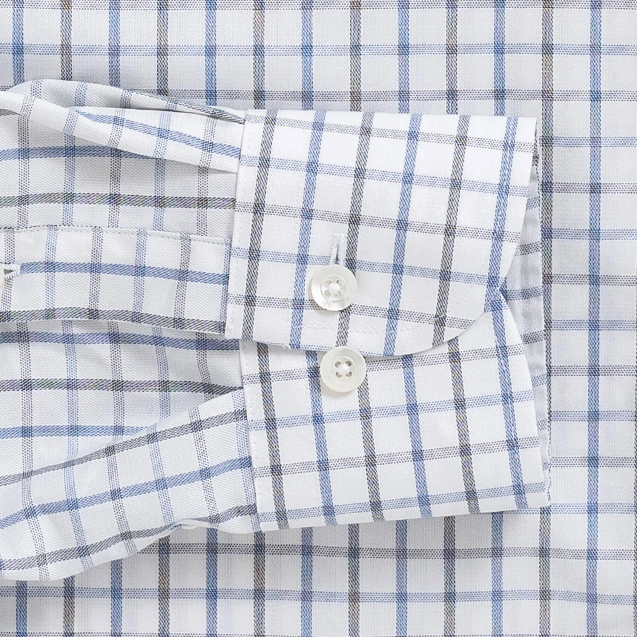 The Blue Suffield Check Custom Shirt