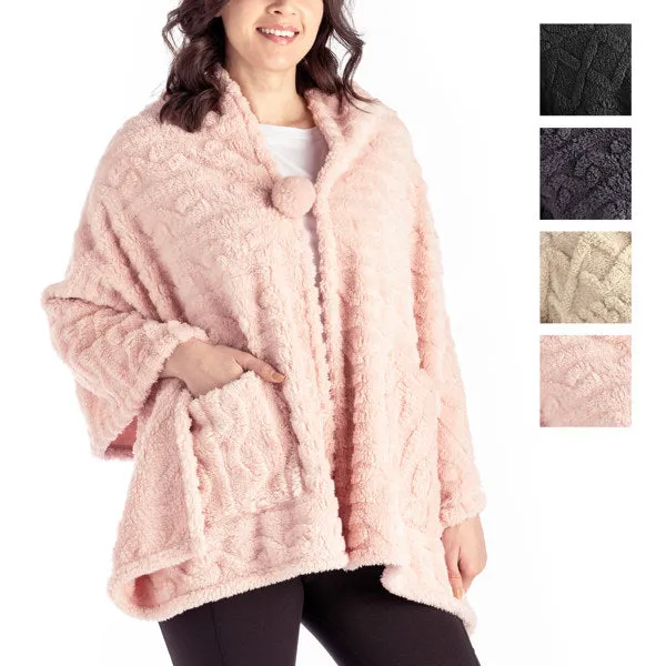 The Coziest Blanket Wrap - Pink