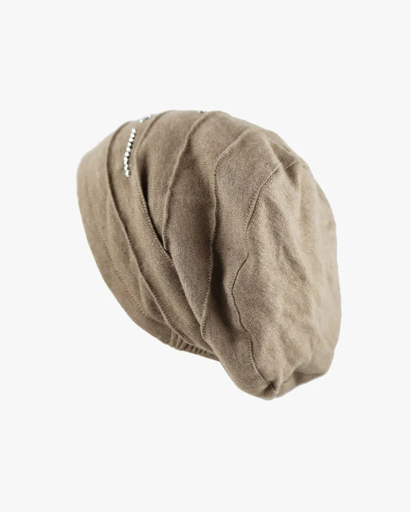 The Hat Depot - Handmade Sun Fleece Lined Slouchy Baggy Beanie