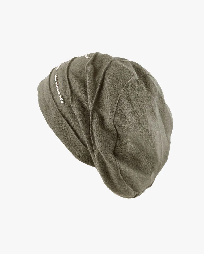 The Hat Depot - Handmade Sun Fleece Lined Slouchy Baggy Beanie