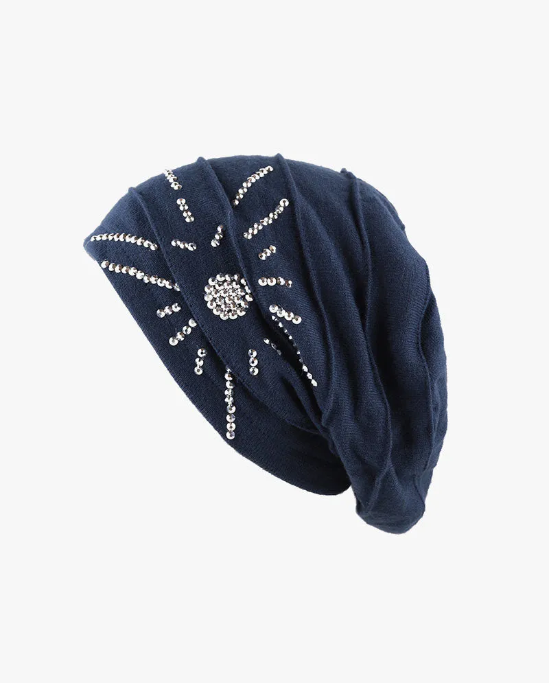 The Hat Depot - Handmade Sun Fleece Lined Slouchy Baggy Beanie