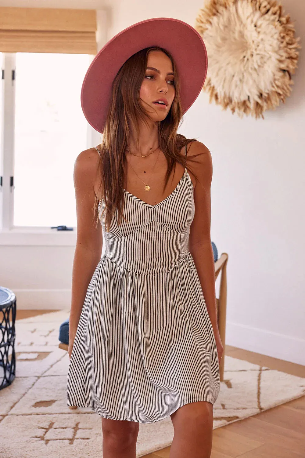 The Juneau Striped Mini Dress by Saltwater Luxe