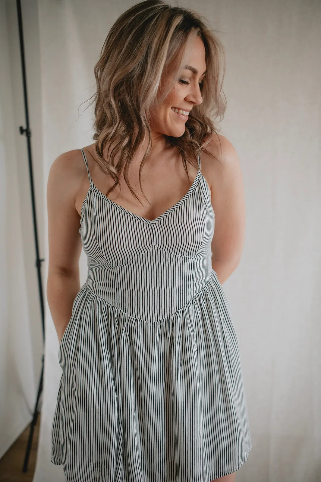 The Juneau Striped Mini Dress by Saltwater Luxe