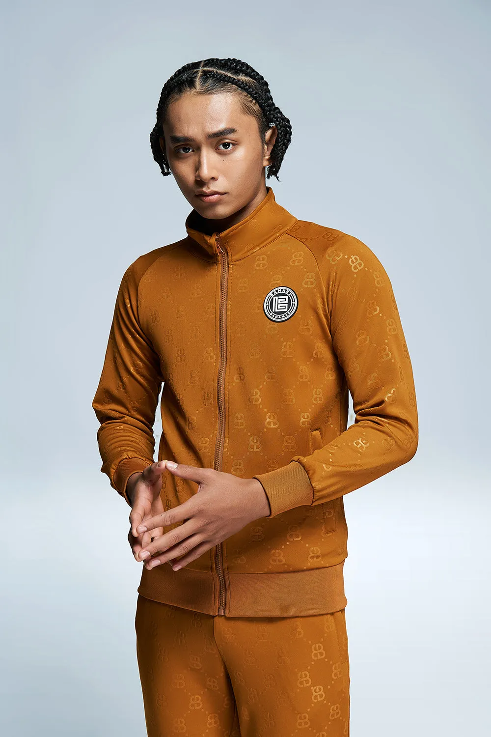 THE MONOGRAM TRACK JACKET- CHESTNUT