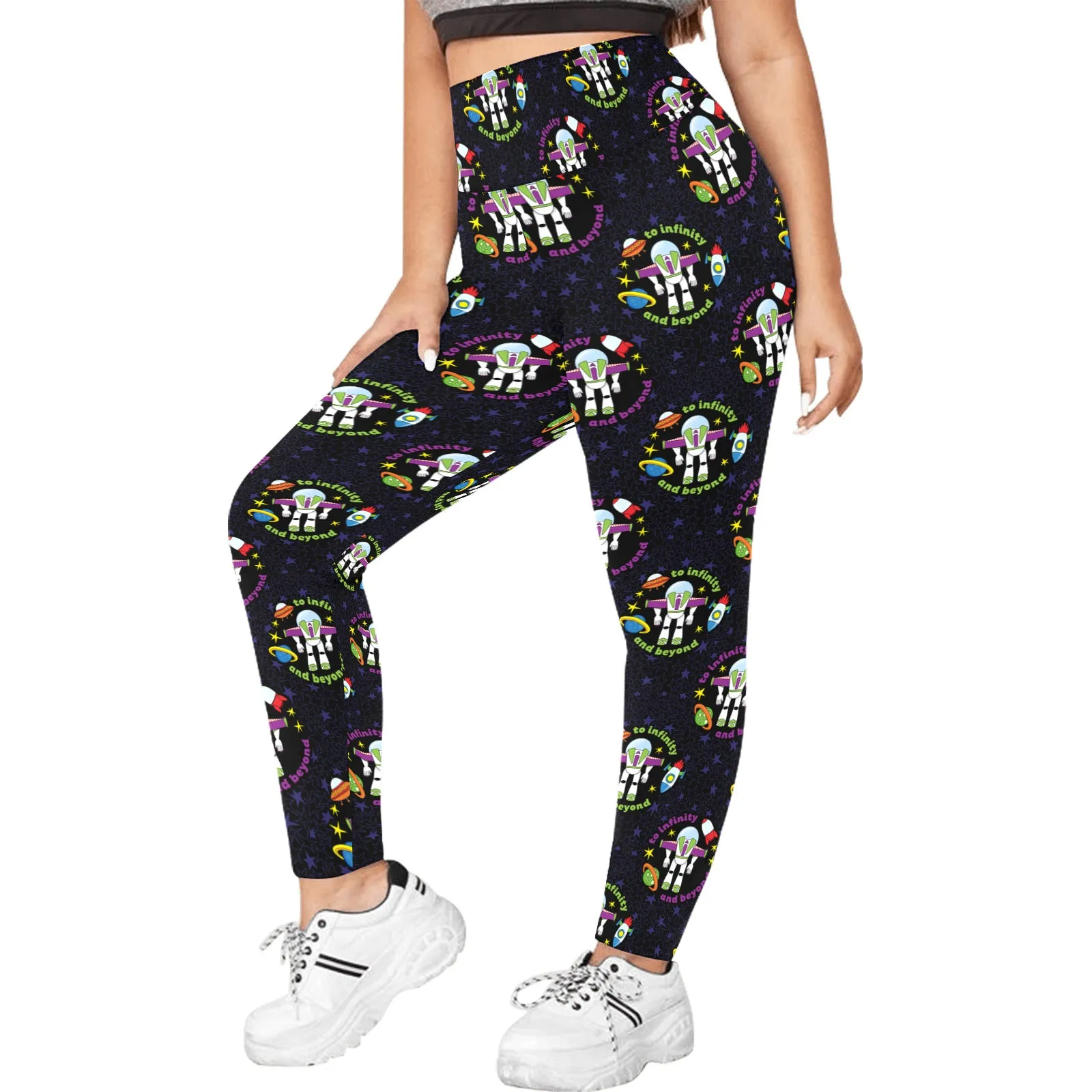 To Infinity And Beyond Women's Plus Size Athletic Leggings