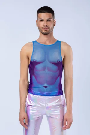 True Blue Male Mesh Tank Top