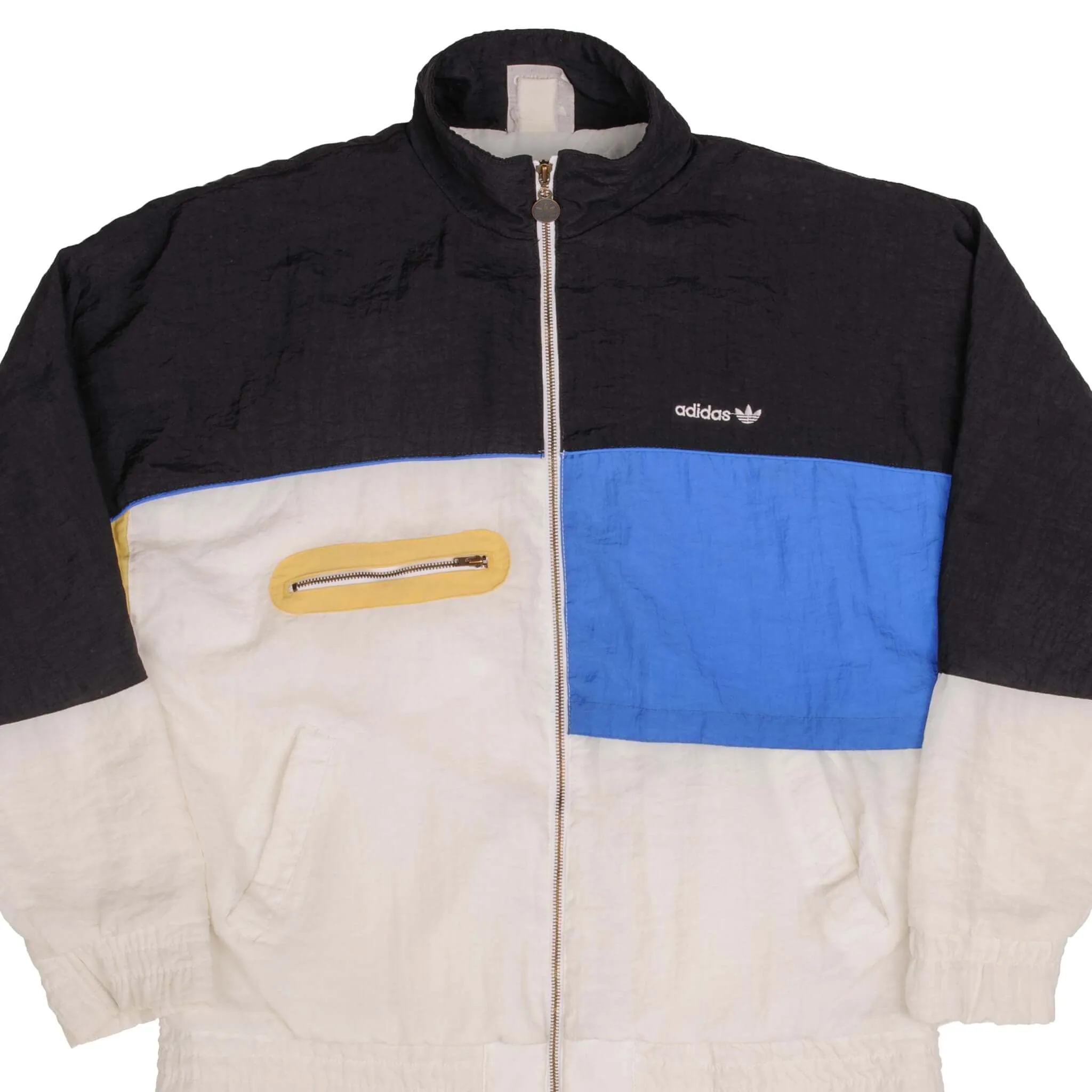 VINTAGE ADIDAS NYLON WINDBREAKER JACKET 1980S SIZE LARGE