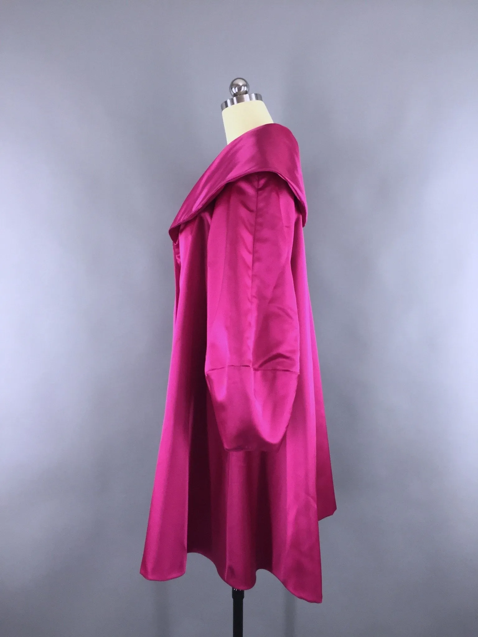 Vintage Morton Myles Pink Satin Swing Coat