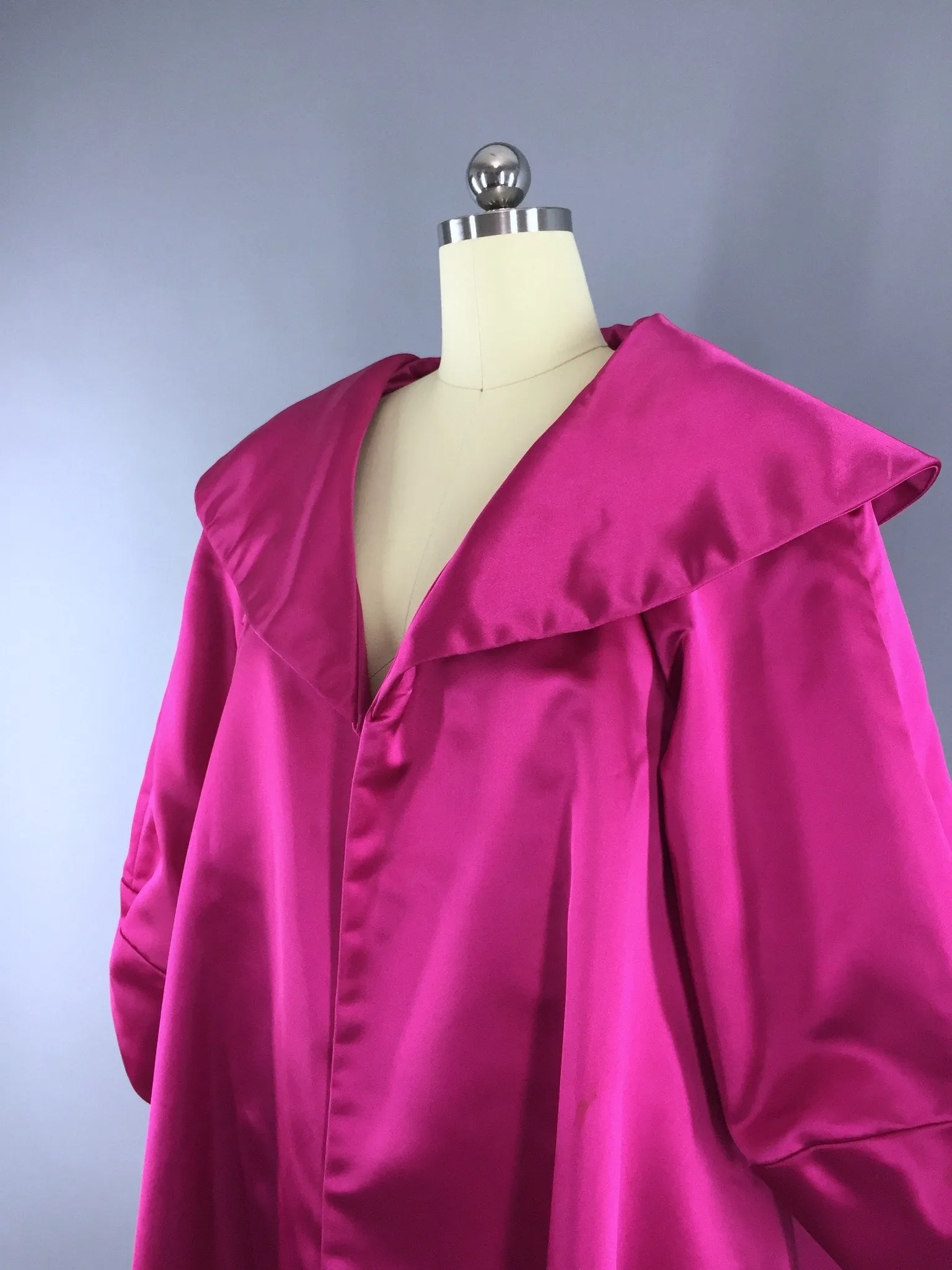 Vintage Morton Myles Pink Satin Swing Coat