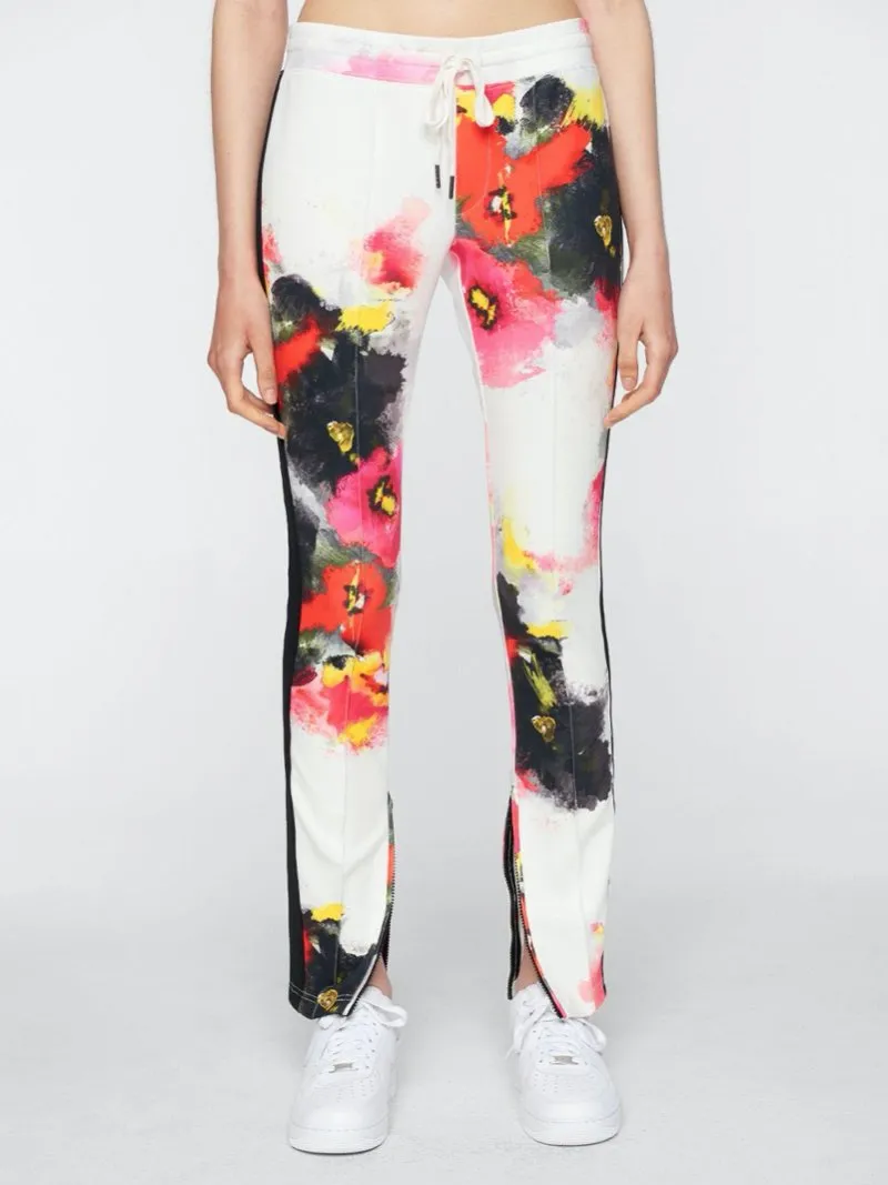 Watercolor floral cigarette pant