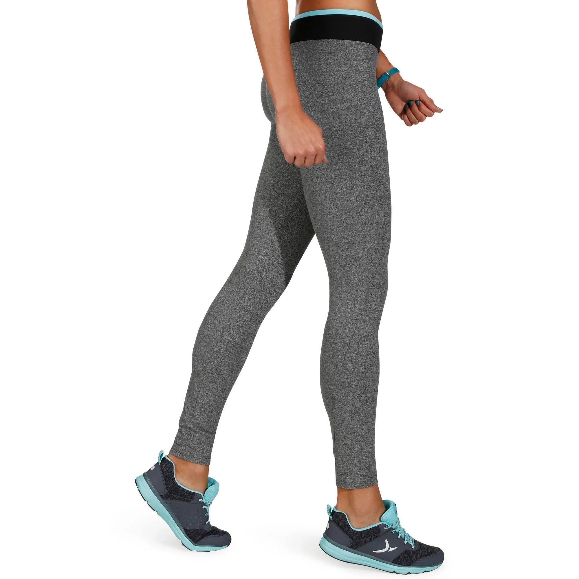 Women's Cardio Fitness Leggings with Contrasting Waistband Energy