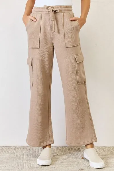 Women's RISEN High Waist Cargo Wide Leg Pants