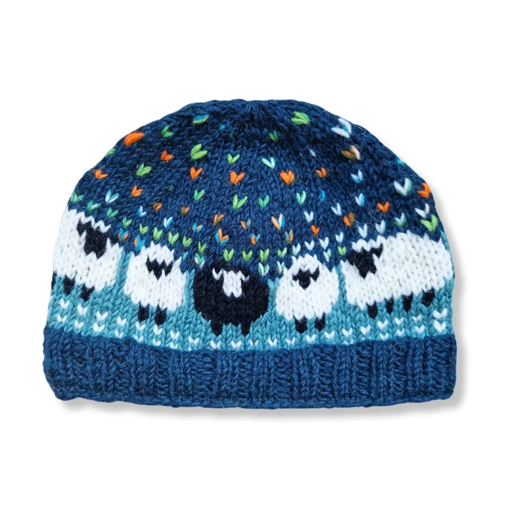 wool sheep beanie hat