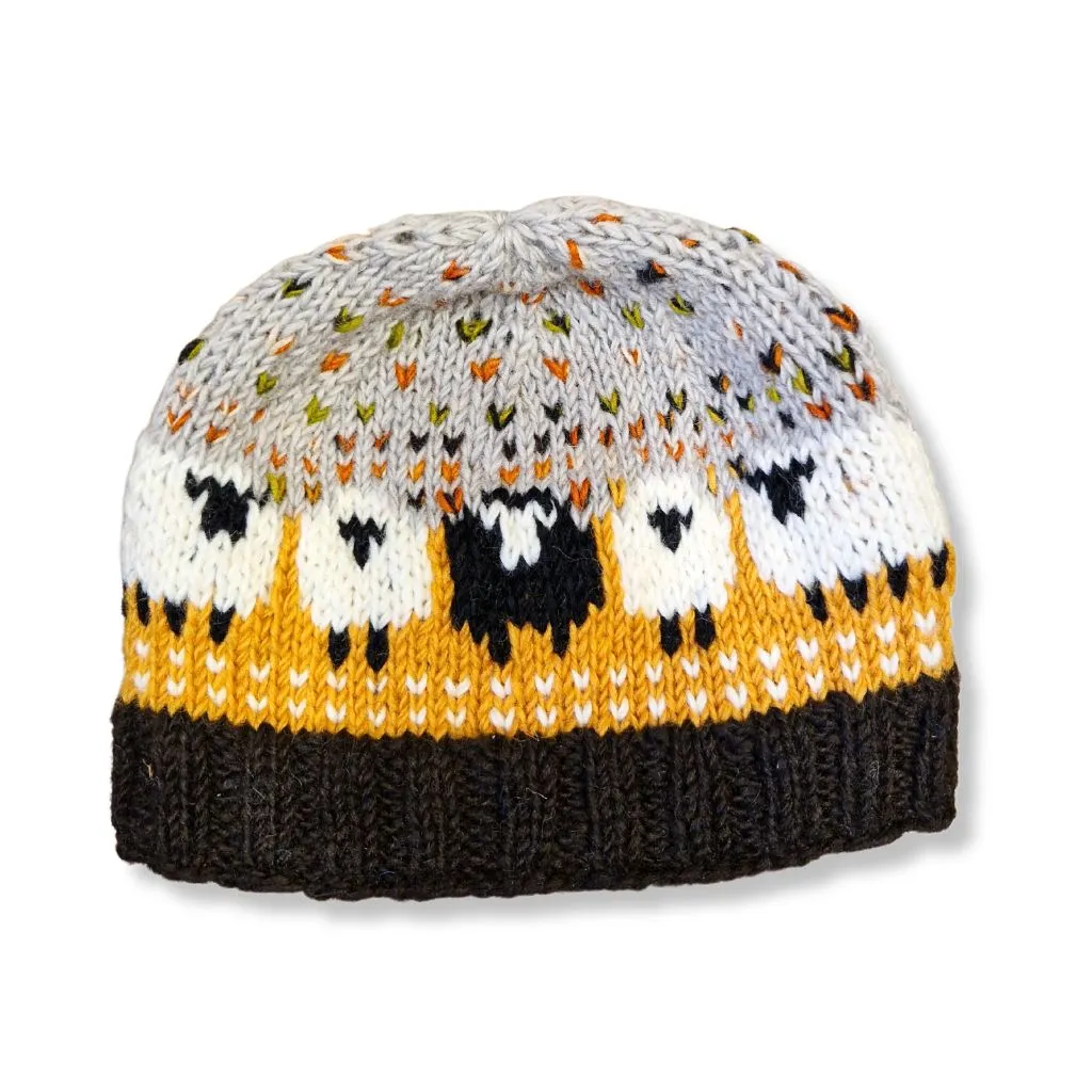 wool sheep beanie hat