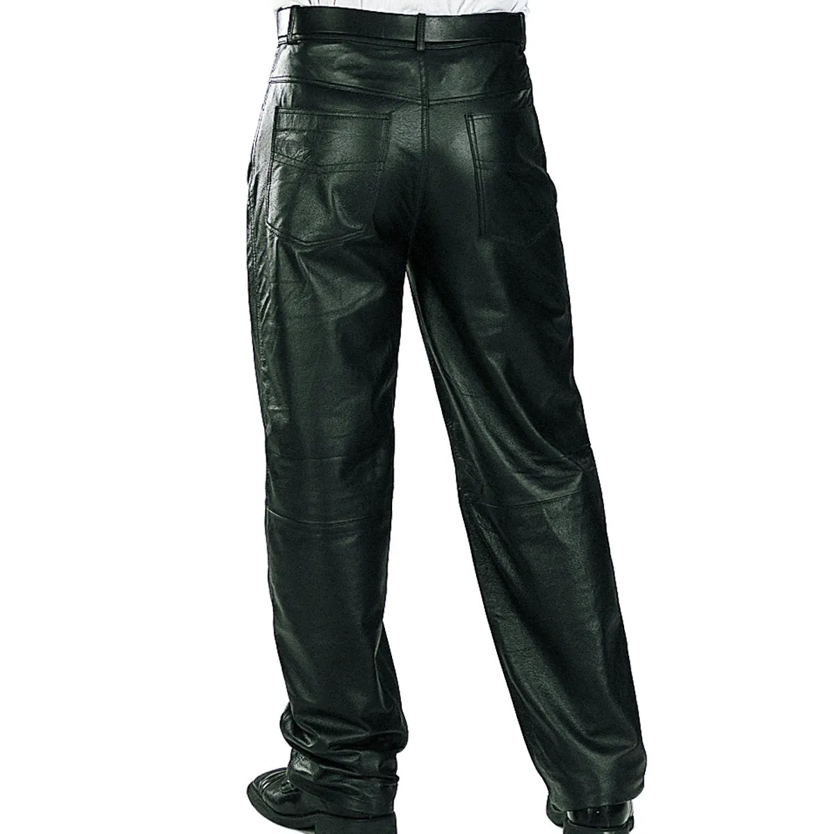 Xelement 860 Men's 'Classic' Black Loose Fit Leather Pants