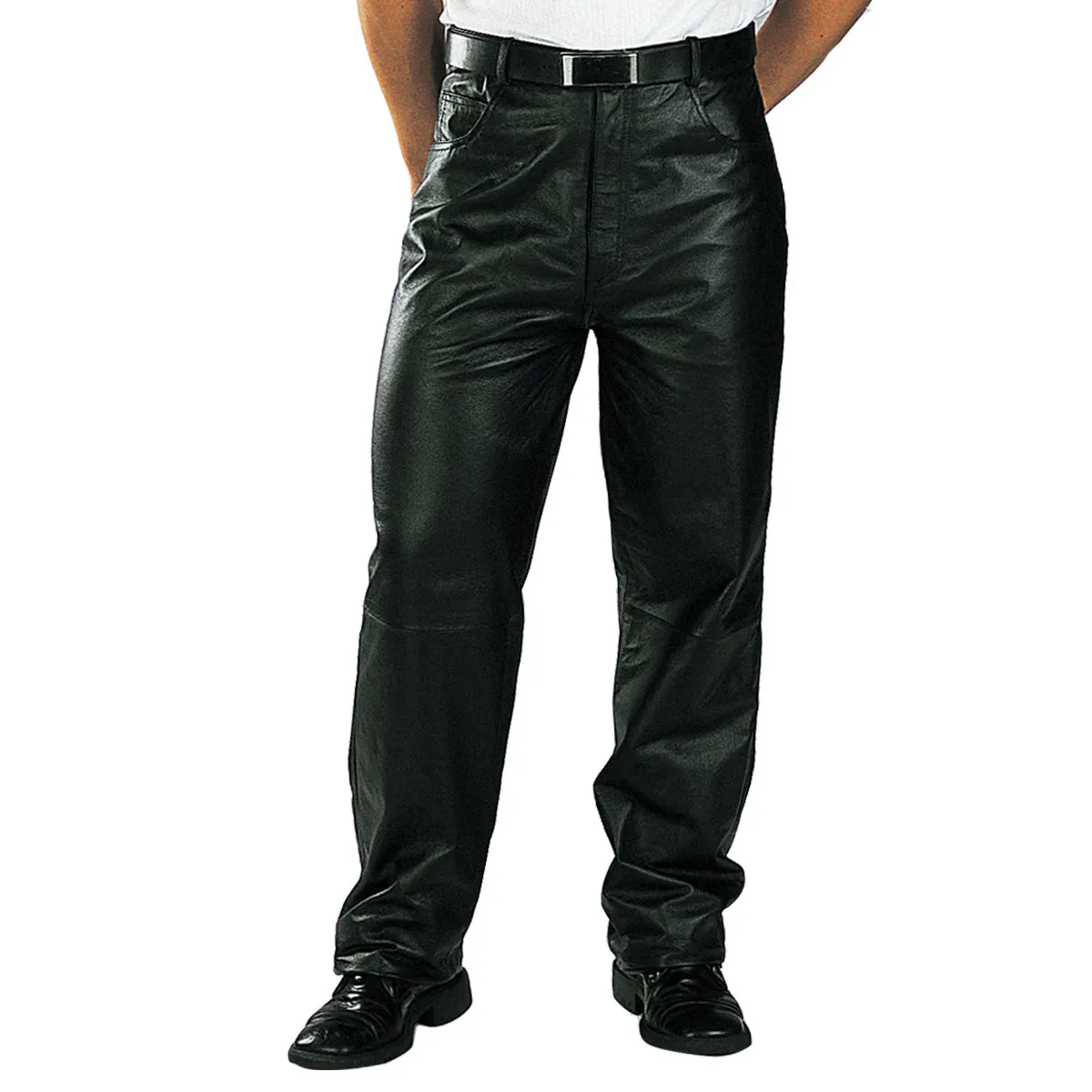 Xelement 860 Men's 'Classic' Black Loose Fit Leather Pants