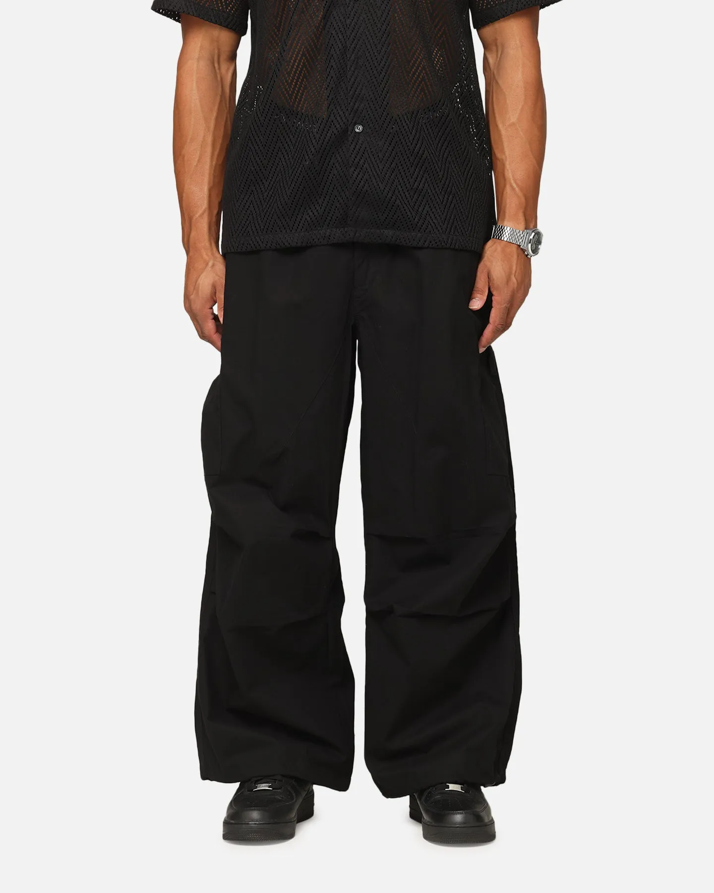 XXIII Cord Tie Cargo Pants Black